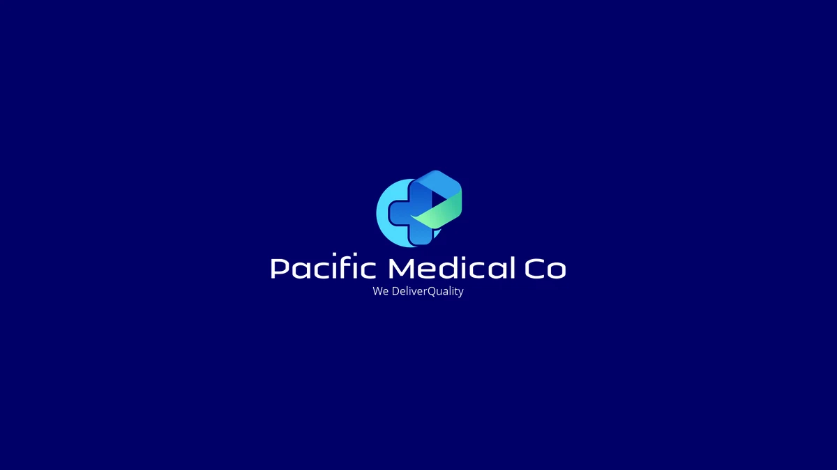 Pacific Medical Co branding on a navy background